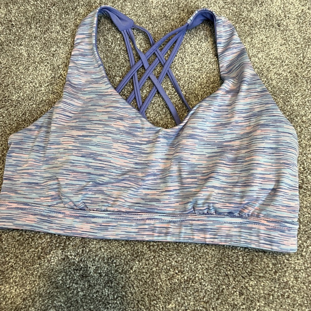 Heathered pastels sports bra